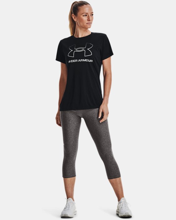 Women's UA Velocity Gradient T-Shirt, Black, pdpMainDesktop image number 2